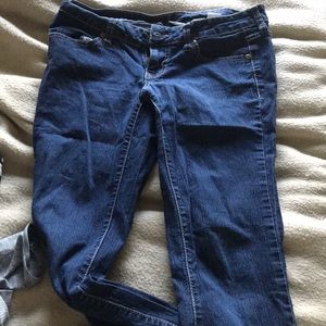 Blue skinny jeans